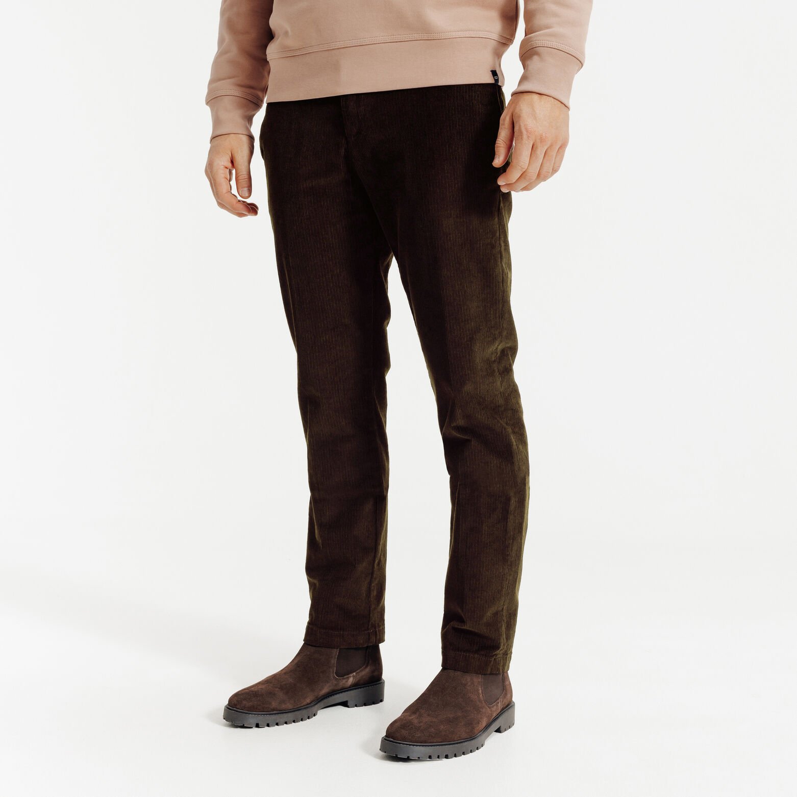 Pantalon chino straight velours