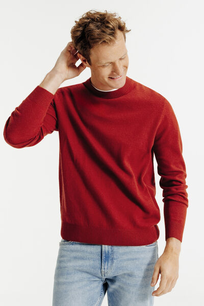 Pull col rond mérinos cachemire