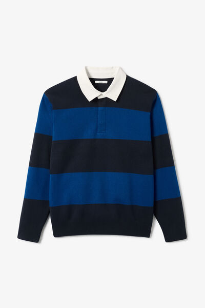 Pull col polo ray&eacute; rugby