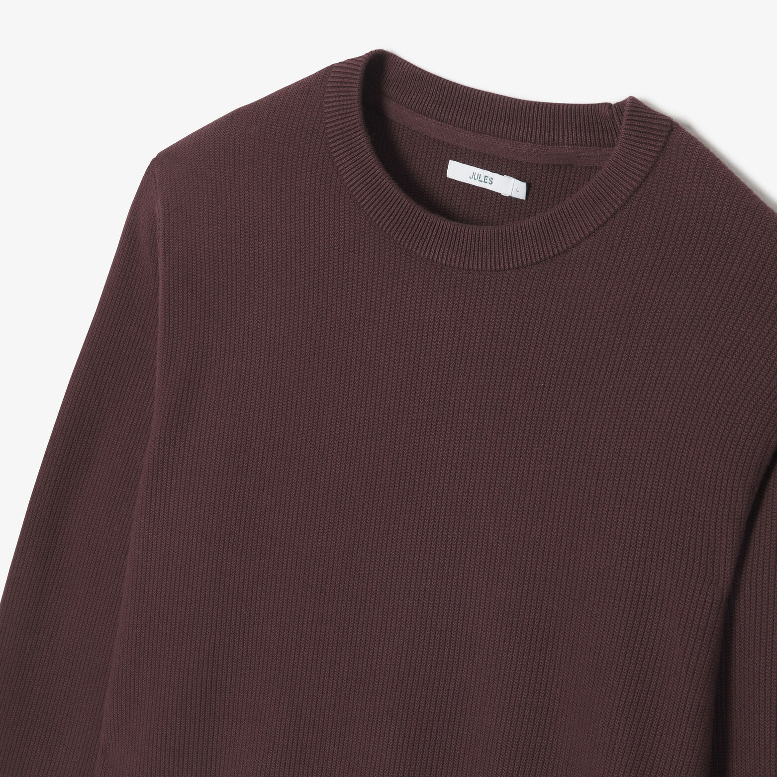 Pull col rond jeux de points fantaisie