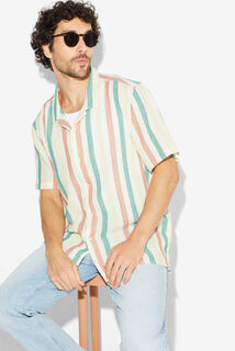 Chemisette en gaze de coton rayée