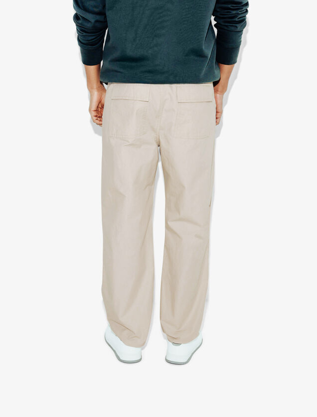 Pantalon chino large avec découpes