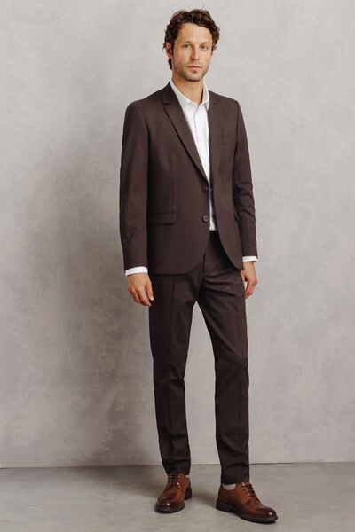 Chemise sans repassage regular en coton ray&eacute;e