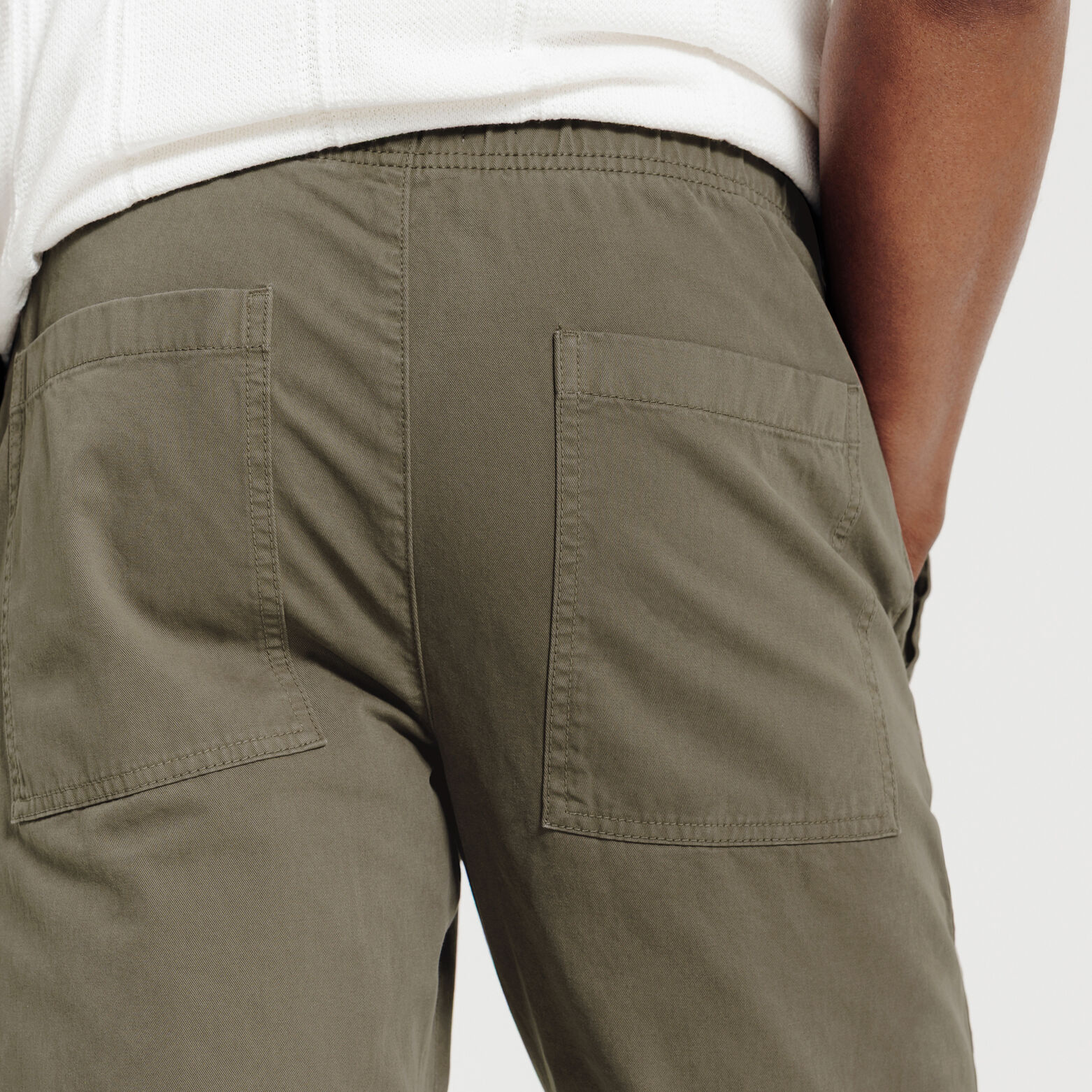 Pantalon straight taille &eacute;lastiqu&eacute;e