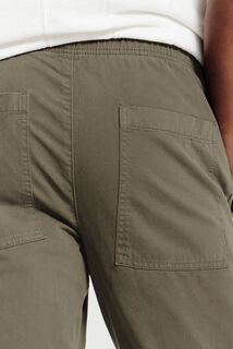 Straight fit broek met elastische taille