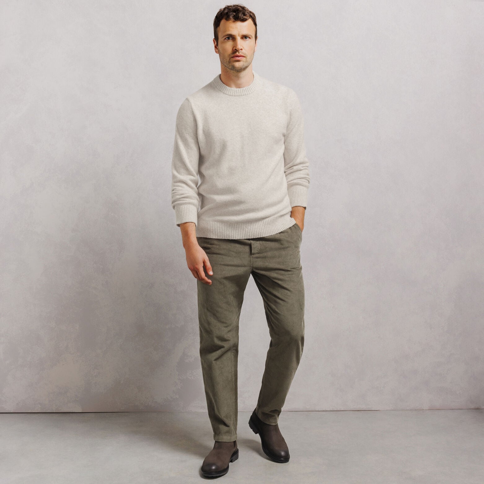 Pull col rond mousseux coton majoritaire