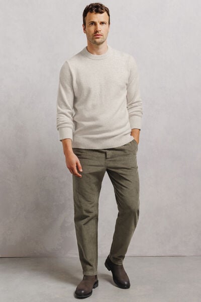 Pull col rond mousseux coton majoritaire