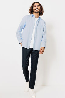 Chemise en coton lin unie