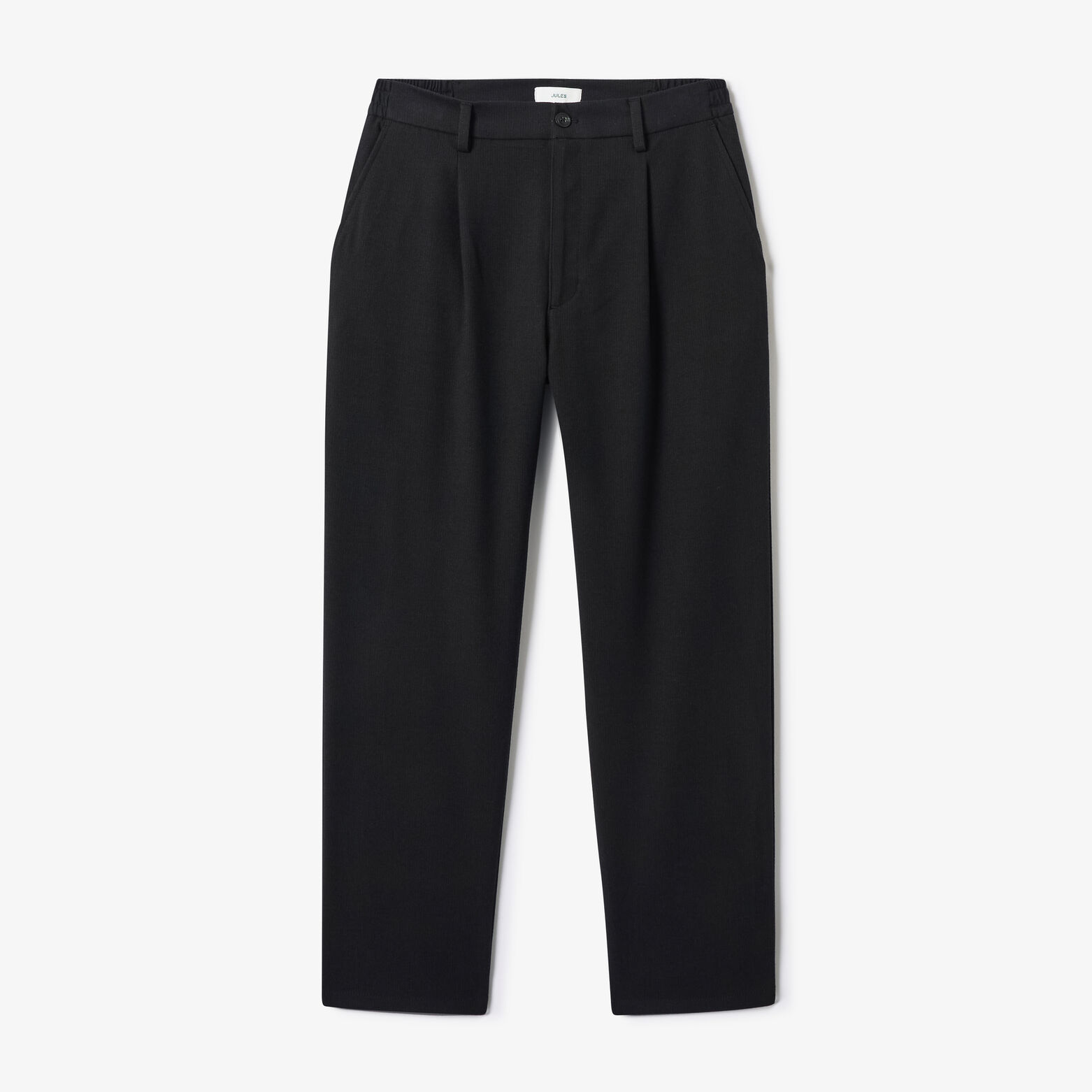 Pantalon straight taille &eacute;lastiqu&eacute;e