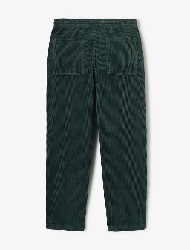 Pantalon en velours taille &eacute;lastiqu&eacute;e