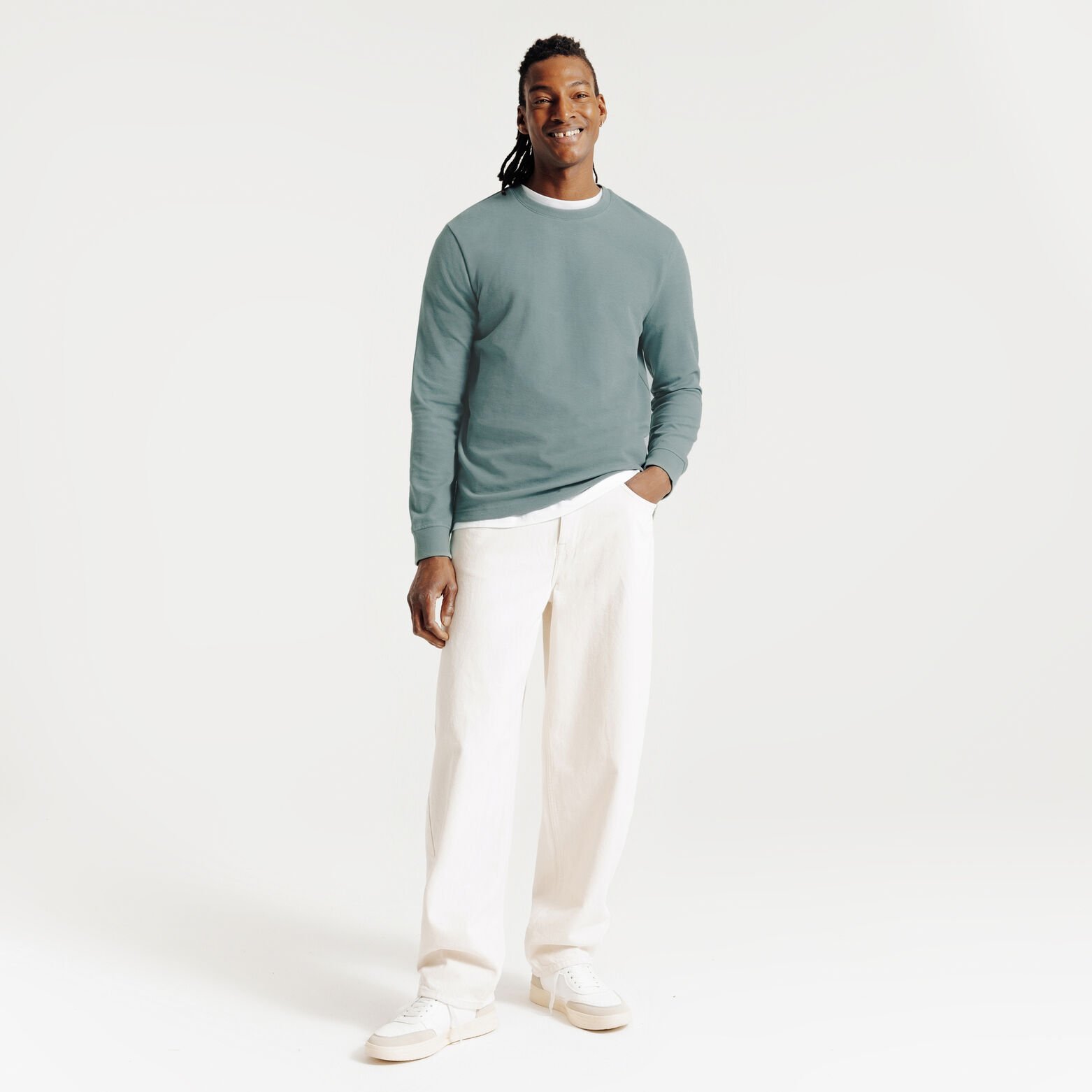 Tee shirt manches longues matière reliéfée