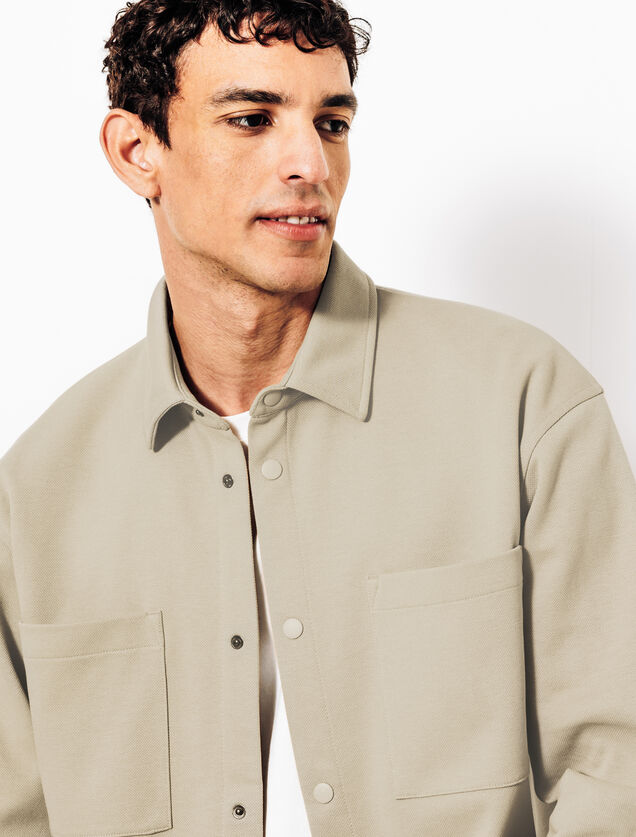 Surchemise en maille col chemise