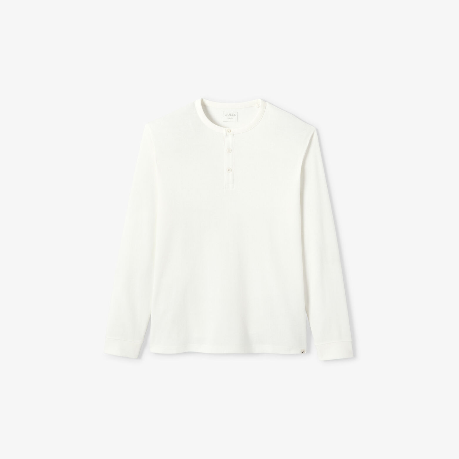 Tee shirt col tunisien gaufr&eacute;
