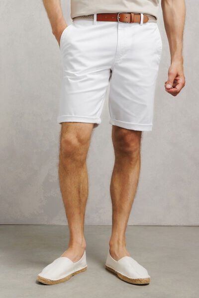 Bermuda chino slim &agrave; ceinture uni