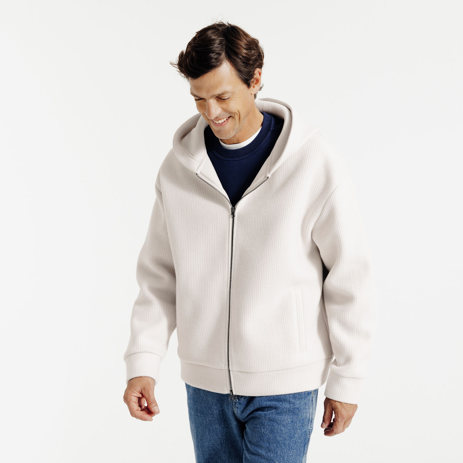 Sweat &agrave; capuche double zip