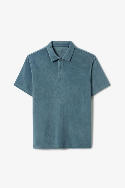 Polo manches courtes uni mati&egrave;re &eacute;ponge