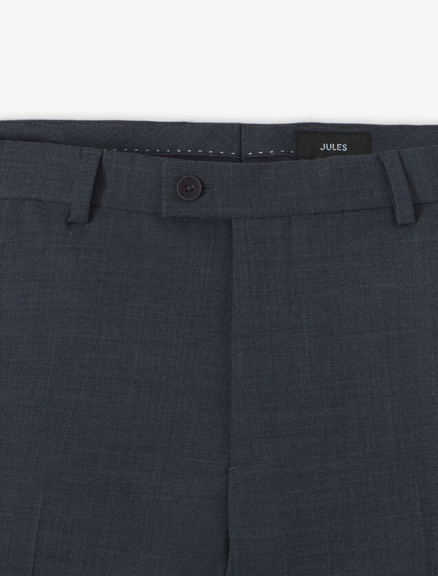 Tweekleurige comfort fit kostuumbroek