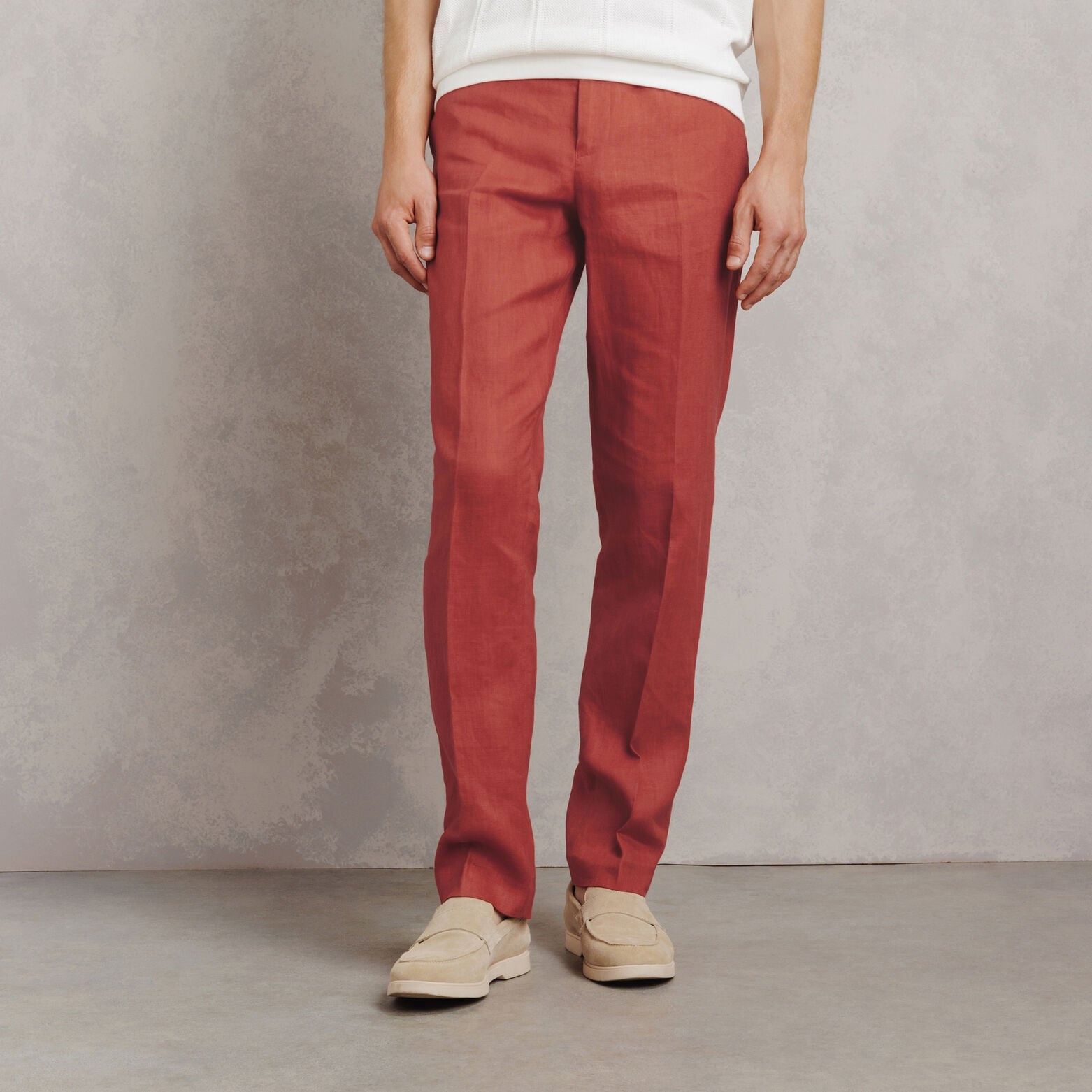 100% linnen kostuumbroek comfort fit