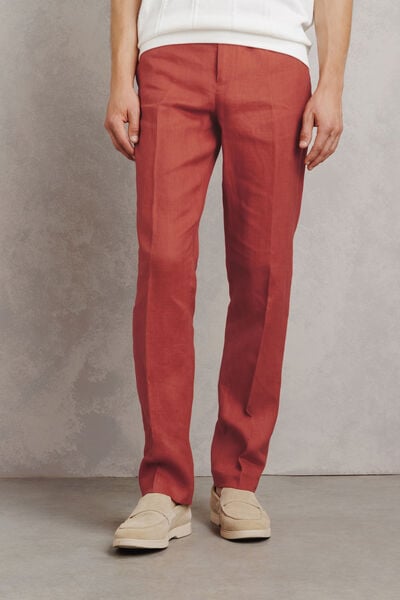 100% linnen kostuumbroek comfort fit