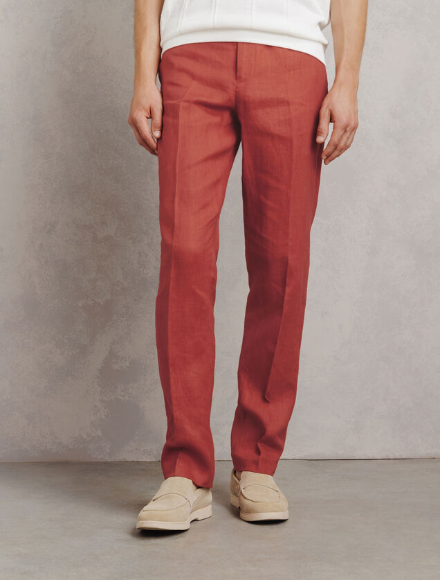100% linnen kostuumbroek comfort fit