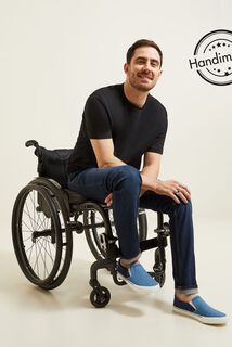 Jean slim pour personne à mobilité réduite