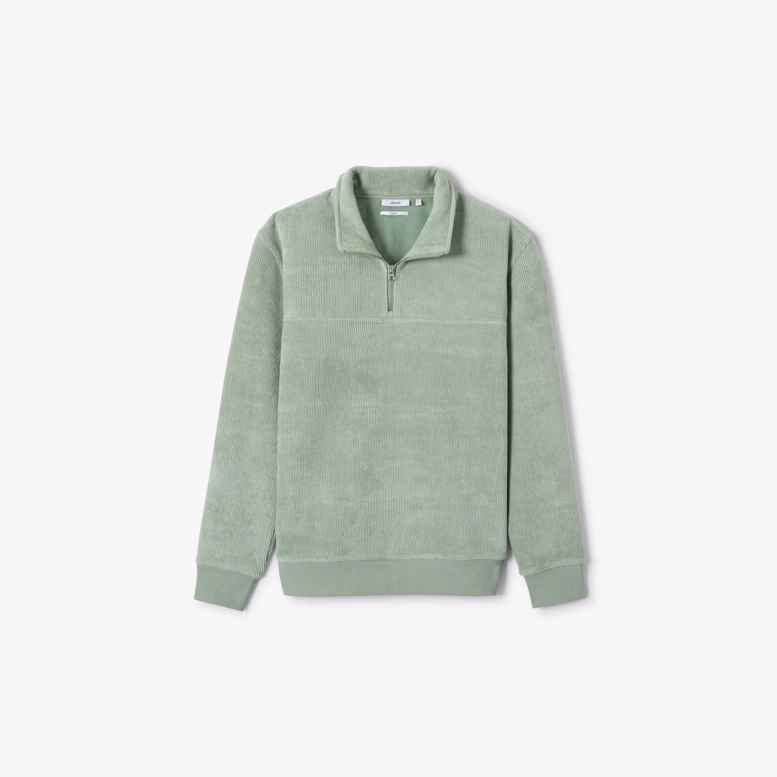 Sweat col montant zipp&eacute; en velours