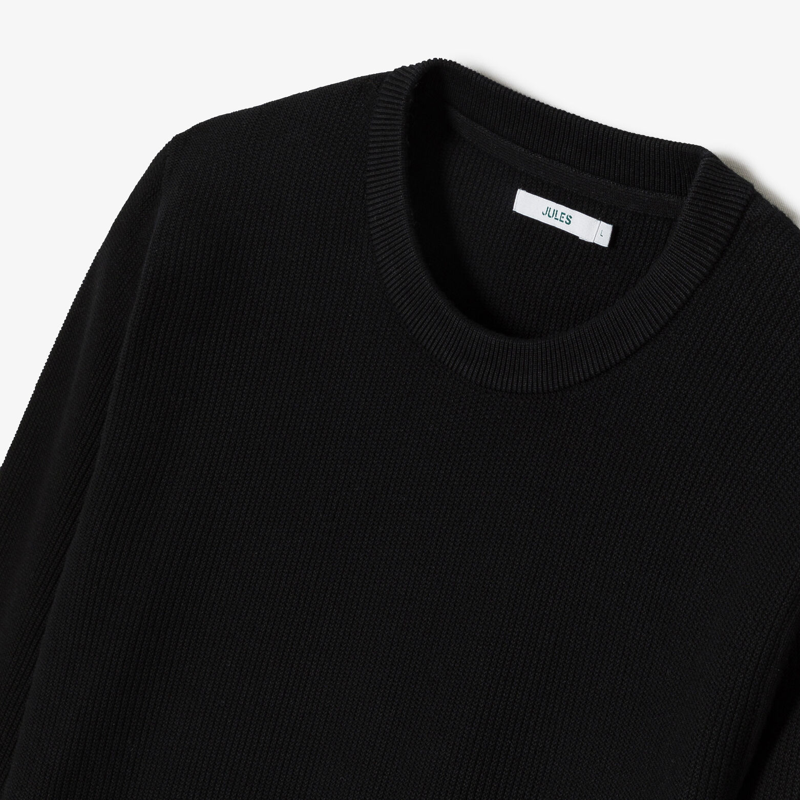 Pull col rond jeux de points fantaisie