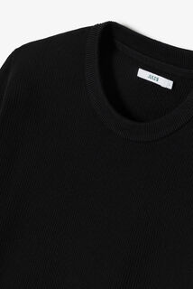 Pull col rond jeux de points fantaisie