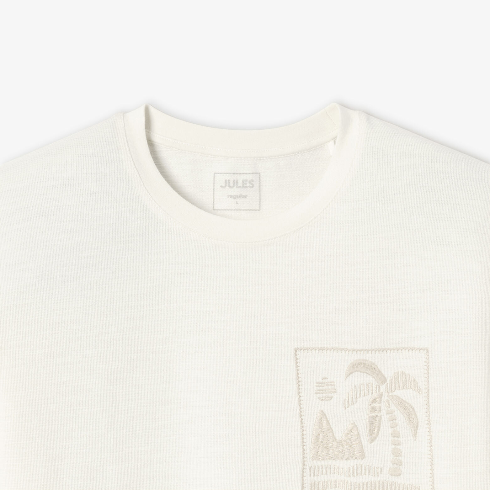 Tee shirt brod&eacute; textur&eacute;