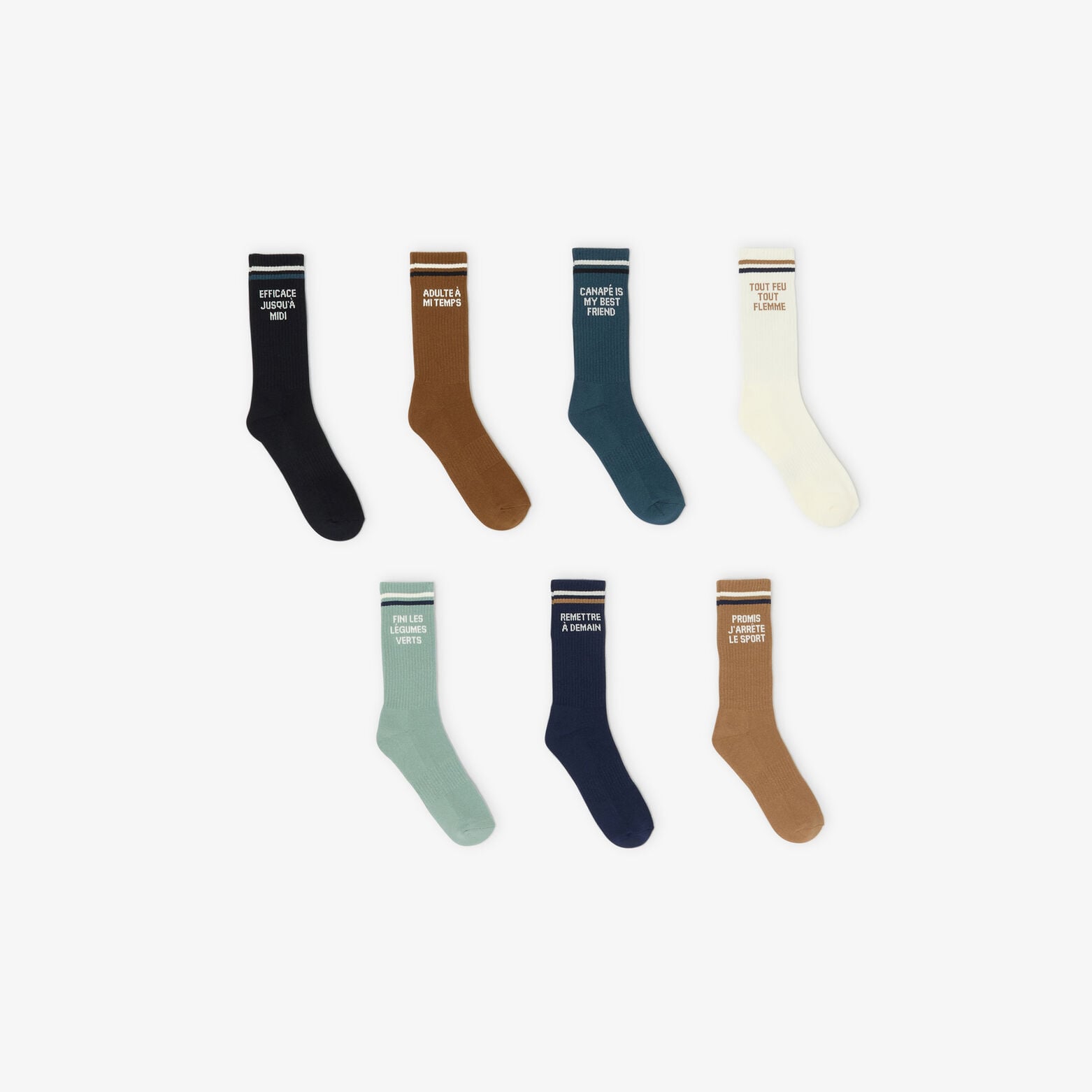 Coffret 7 paires de chaussettes fantaisie