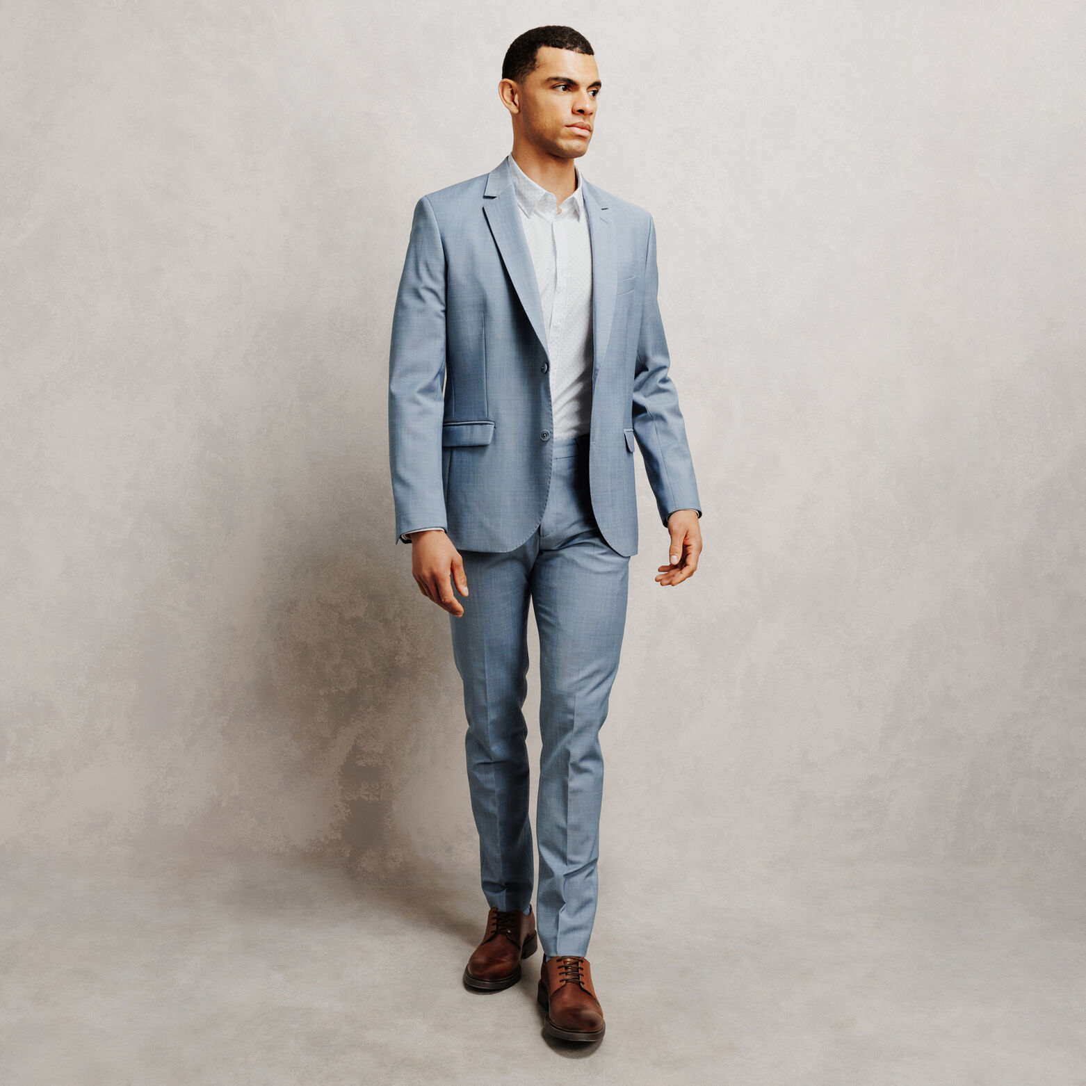 Chemise en coton slim imprim&eacute; g&eacute;om&eacute;trique