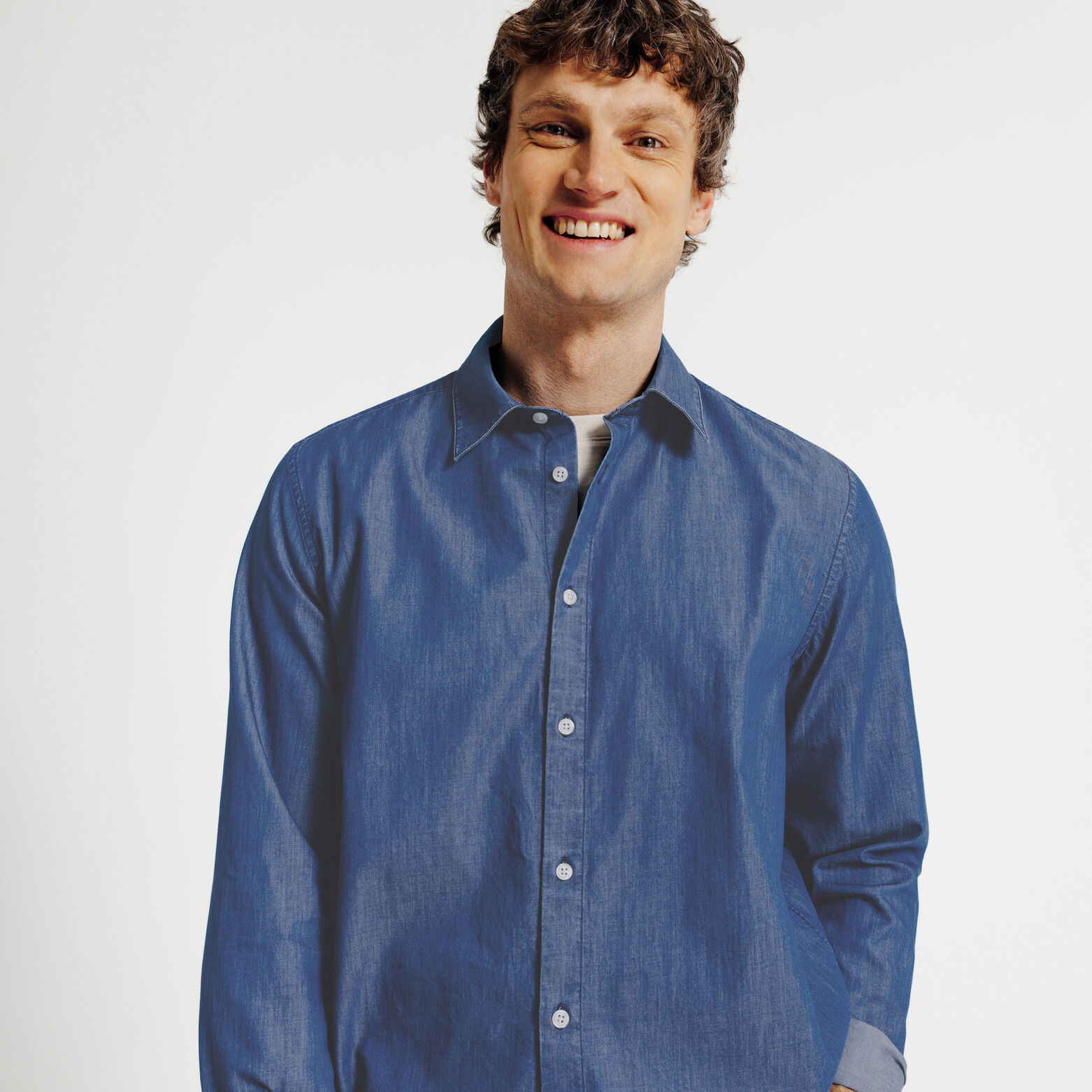 Chemise regular coton unie