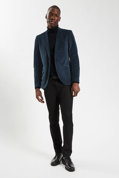 Veste slim en velours