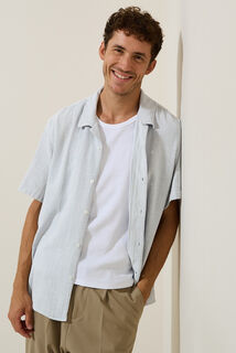 Chemisette en gaze de coton textur&eacute;e