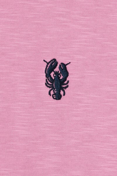 Tee shirt mati&egrave;re flamm&eacute;e broderie poitrine