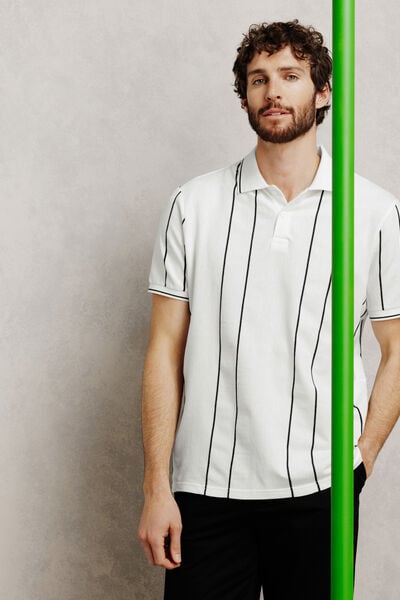 Polo manches courtes ray&eacute;