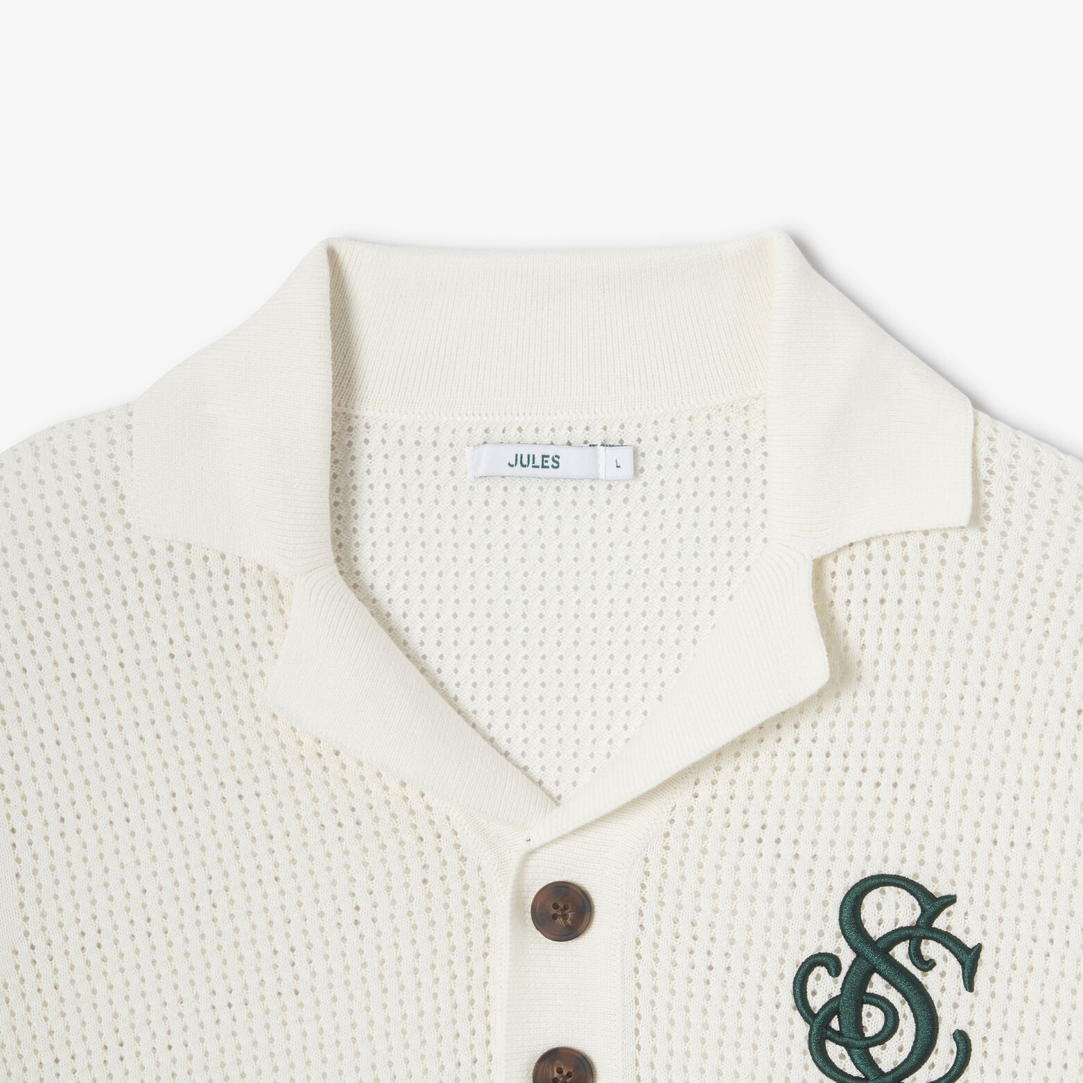 Polo korte mouwen in tricot met borduursel