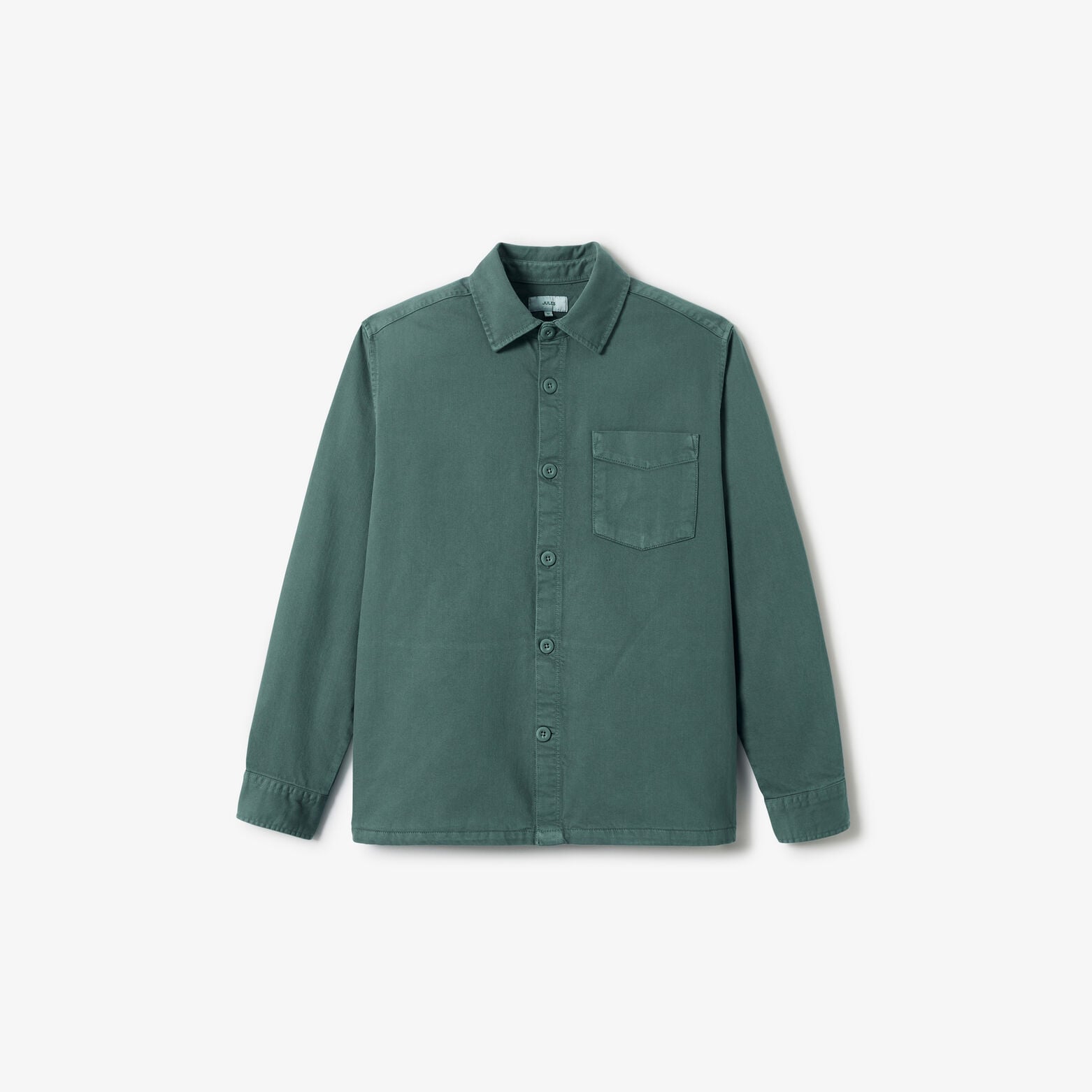 Surchemise regular col fran&ccedil;ais 100% coton