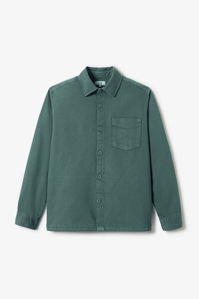 Surchemise regular col fran&ccedil;ais 100% coton