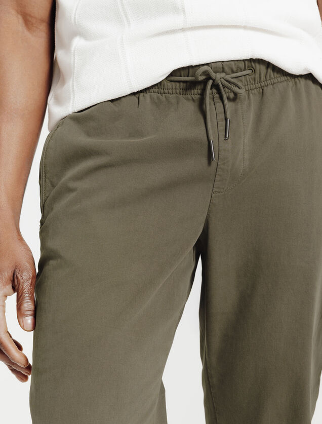 Straight fit broek met elastische taille