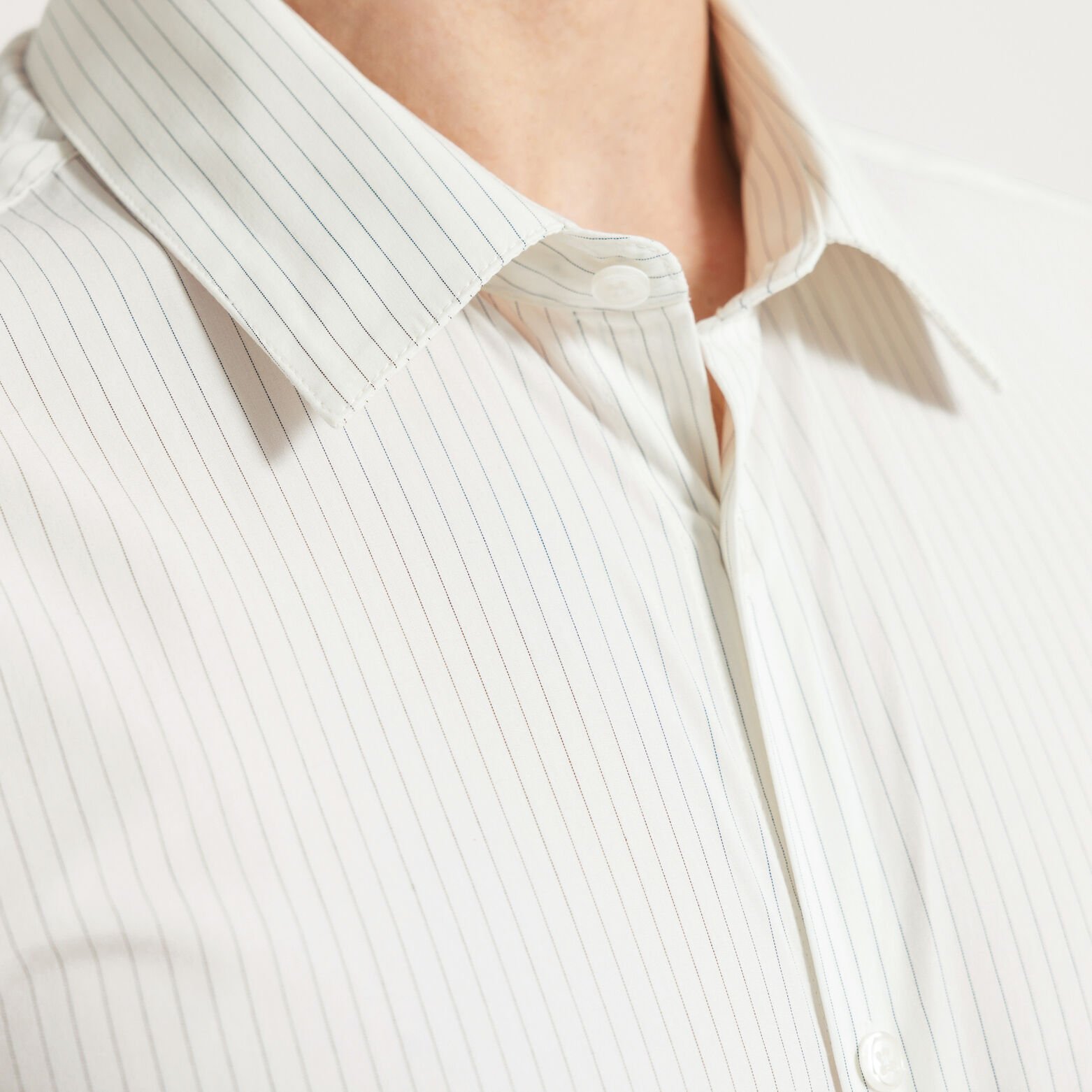 Chemise regular ray&eacute;e en coton