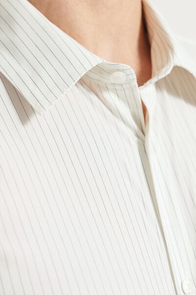Chemise regular ray&eacute;e en coton