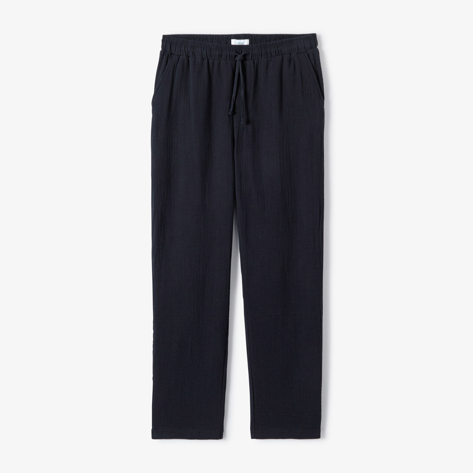 Pantalon tapered en gaze de coton