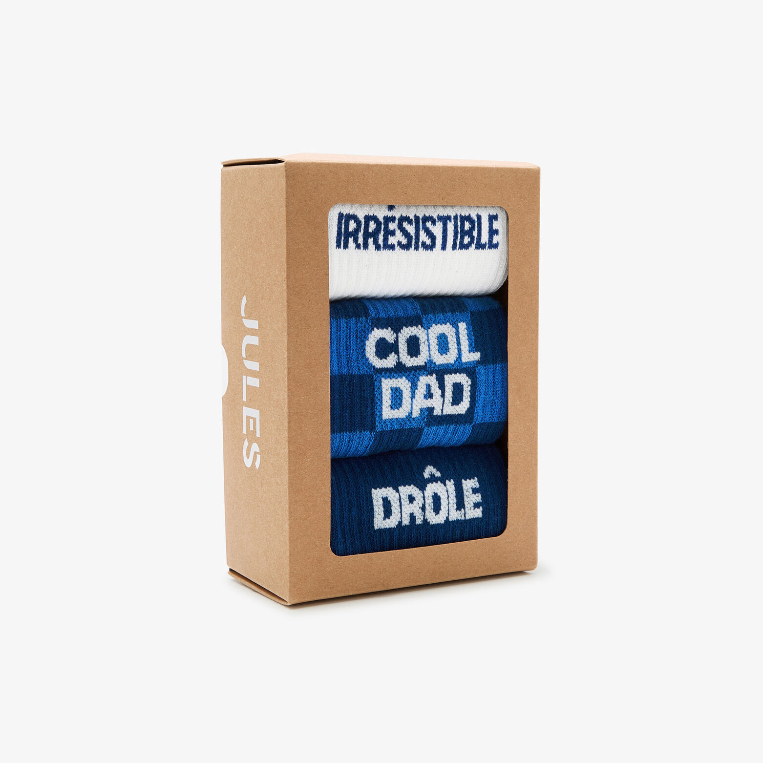 Coffret 3 paires de chaussettes f&ecirc;te des p&egrave;res