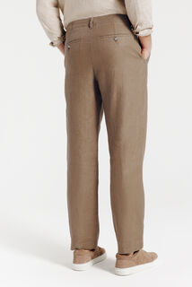 Loose fit chinobroek in 100% linnen