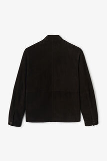 Blouson en cuir col chemise