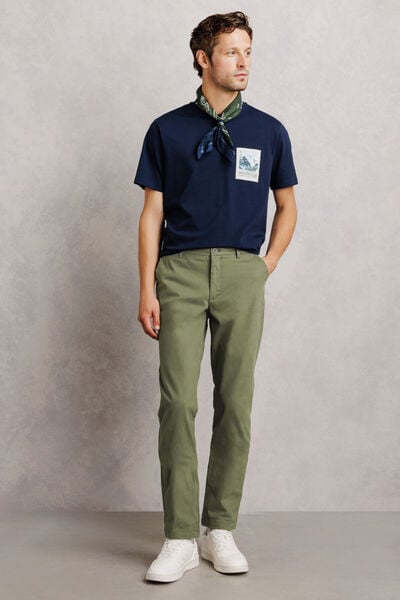 Pantalon straight twill