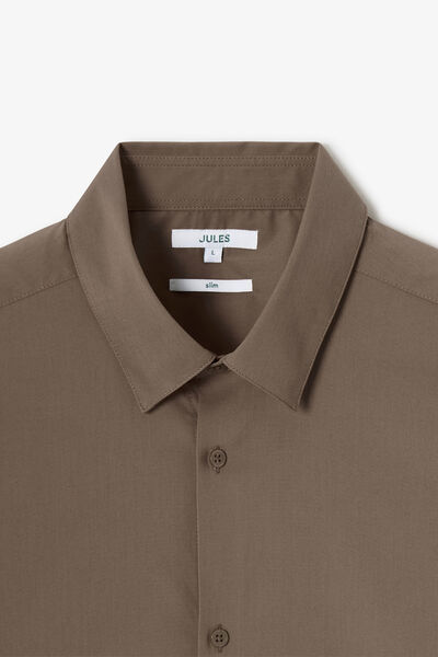 Chemise slim unie coton