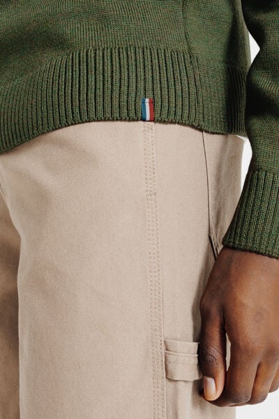 Pull laine col rond Made In France