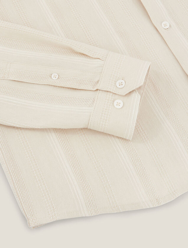 Chemise en coton matière texturée